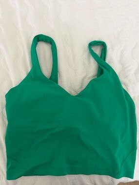 Lululemon Align Tank Top Kelly Green workout built in bra - Women’s Size 8